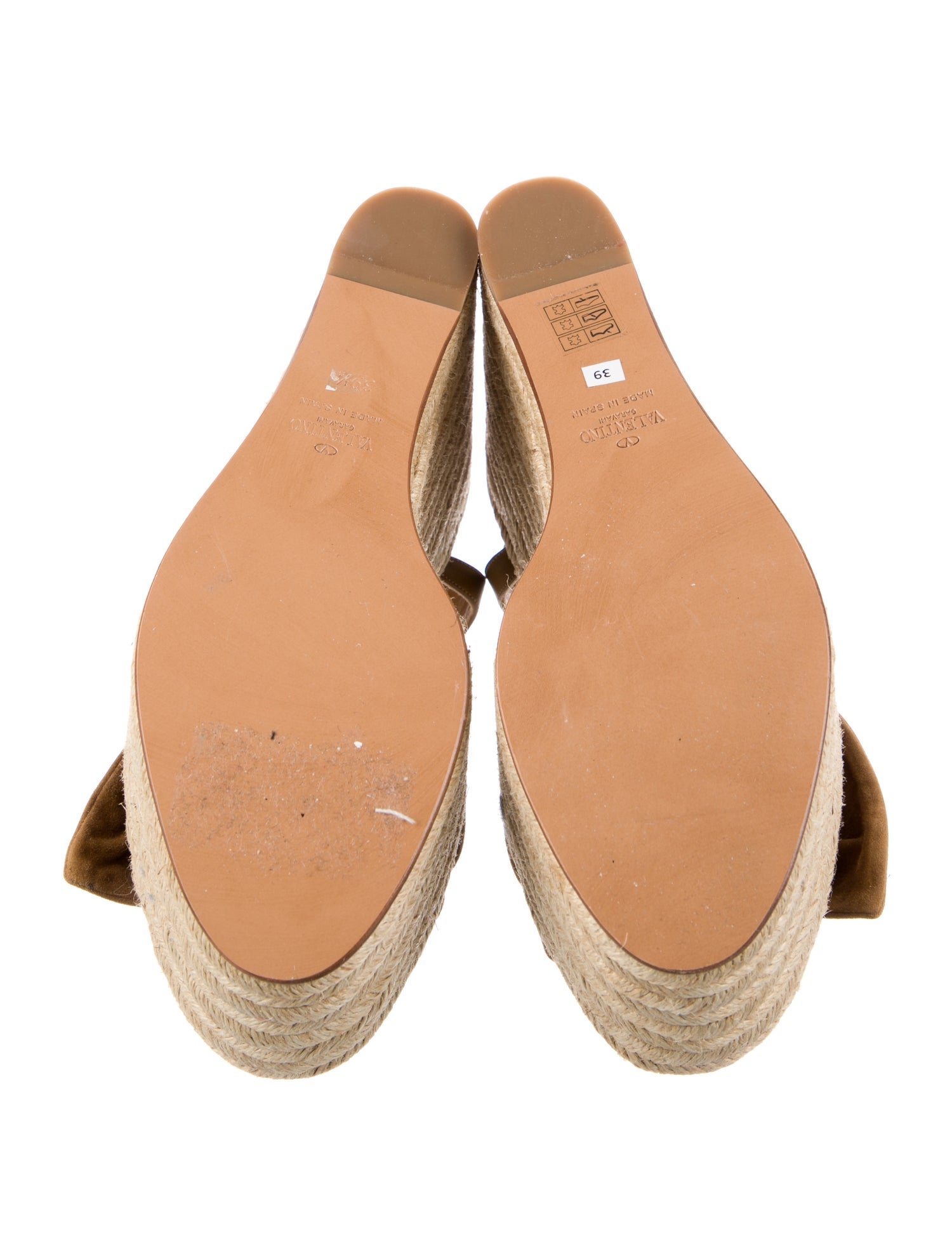 Valentino Suede Bow Accents Espadrilles